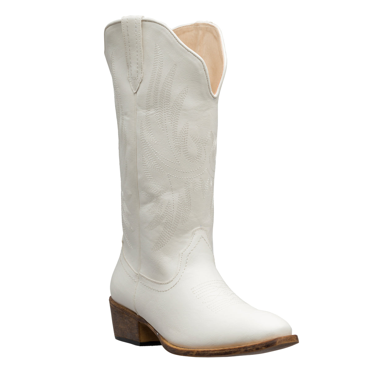 Used white 2025 cowboy boots