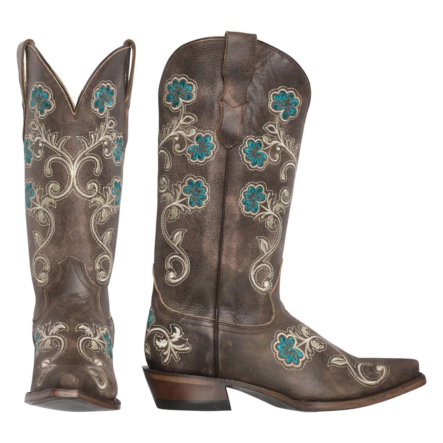 Womens Western Cowgirl Cowboy Boots, Florence Heritage Square Snip