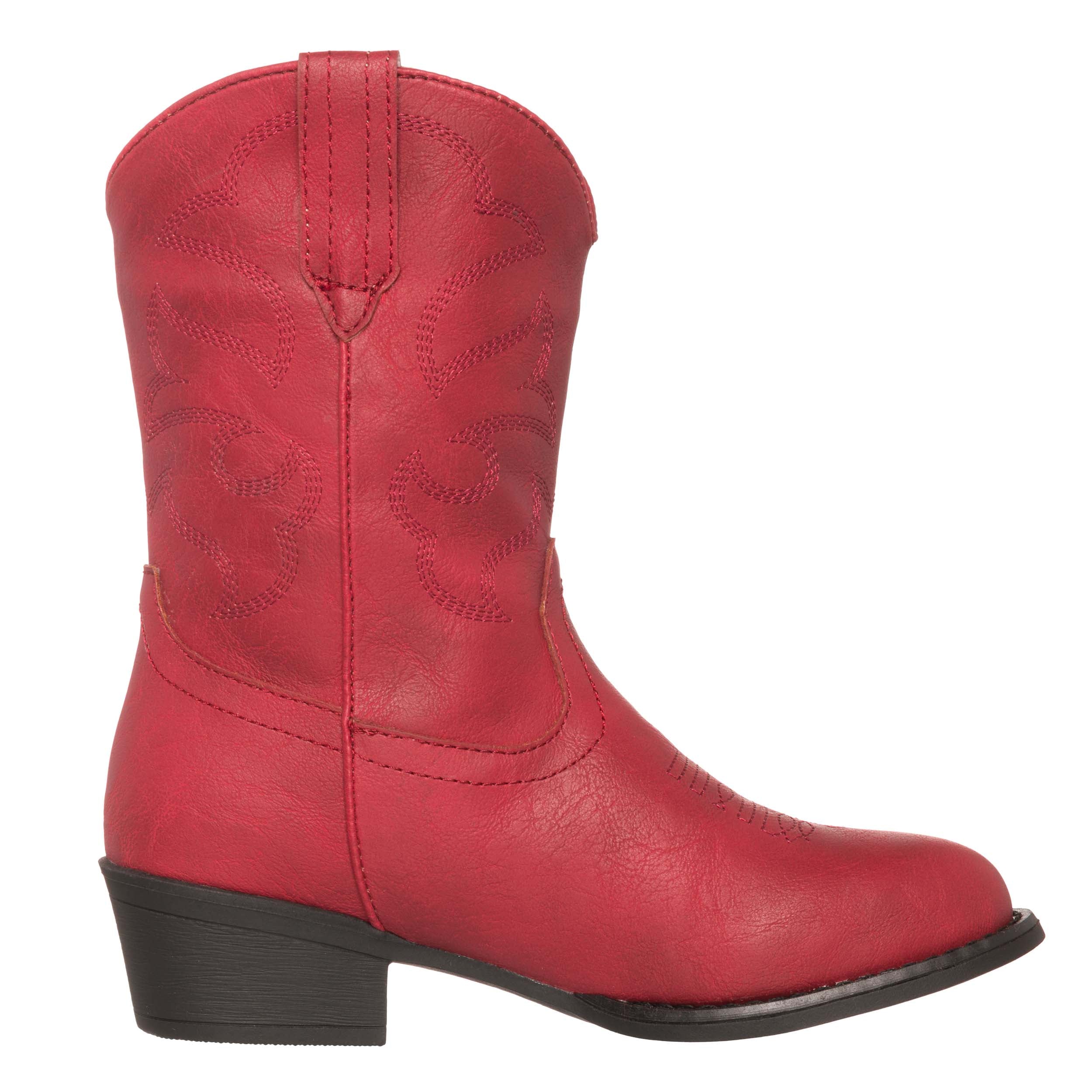 Children Western Kids Cowboy Boot Monterey Red for Girls by