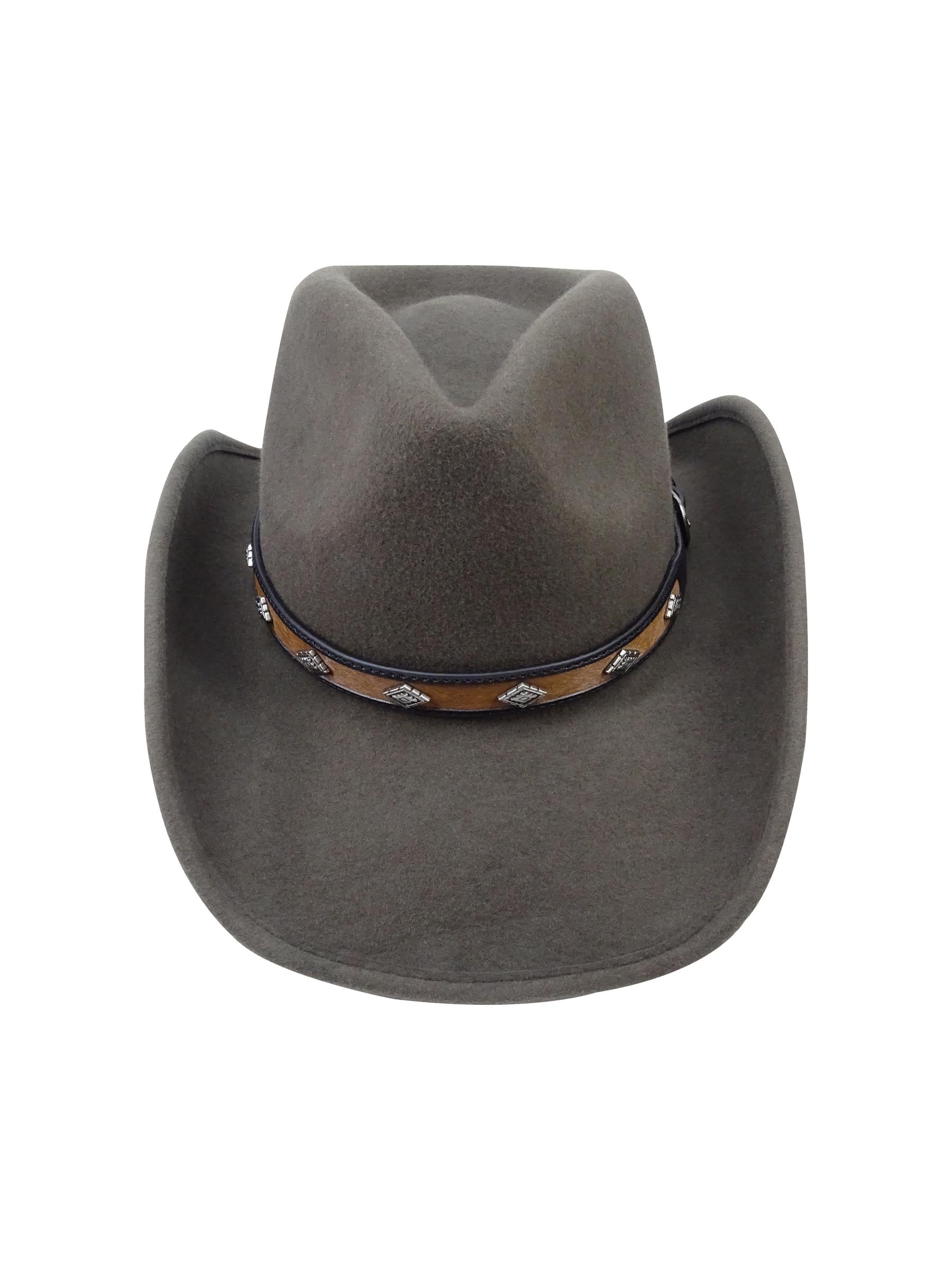 Beaded Vegan Leather Hat Bands for Cowboy Hats - Stylish Hat Accessories  for Men or Women - Three Strand Light Brown Wood Beads and Silver