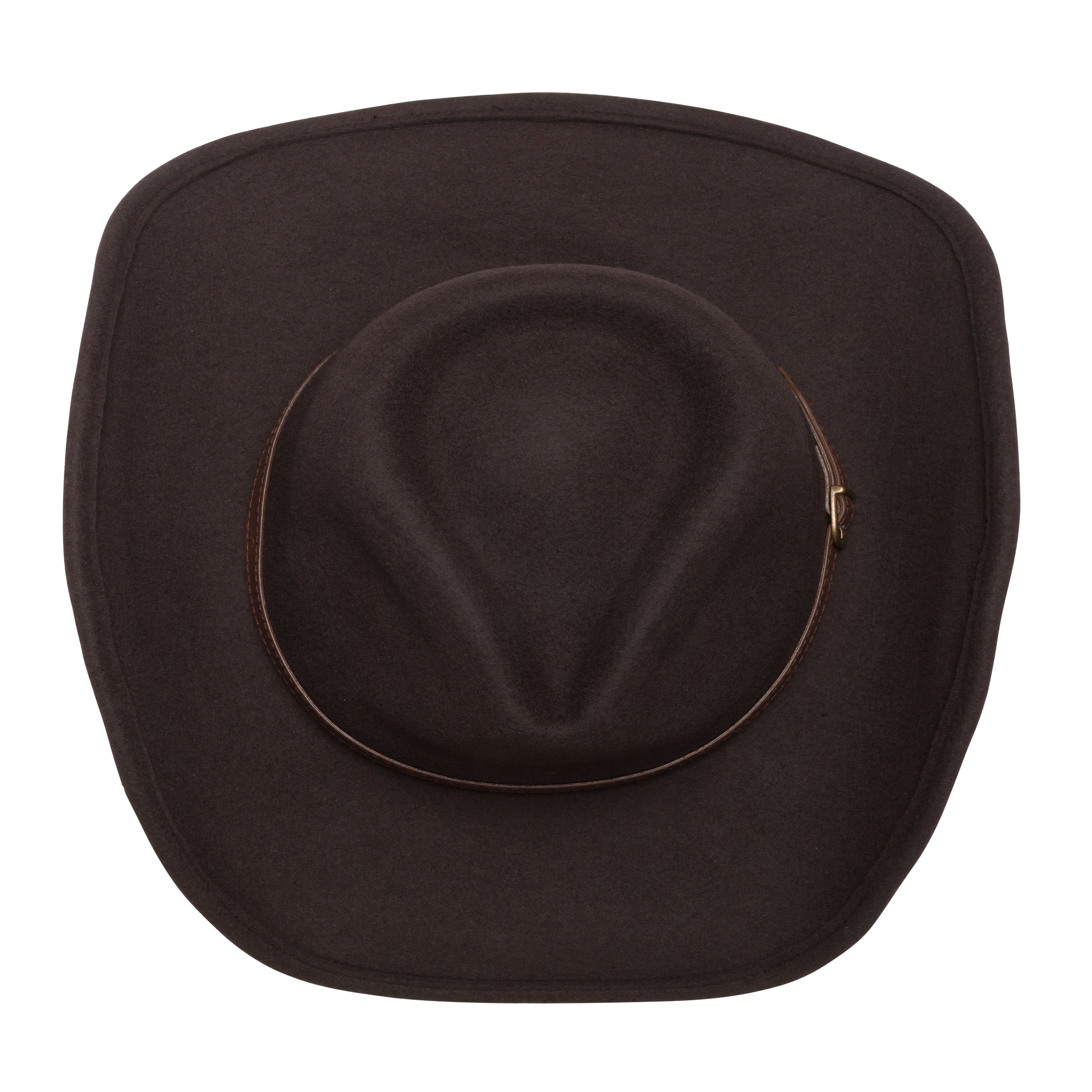 Men s Outback Wool Cowboy Hat Dakota Brown Shapeable Western Felt