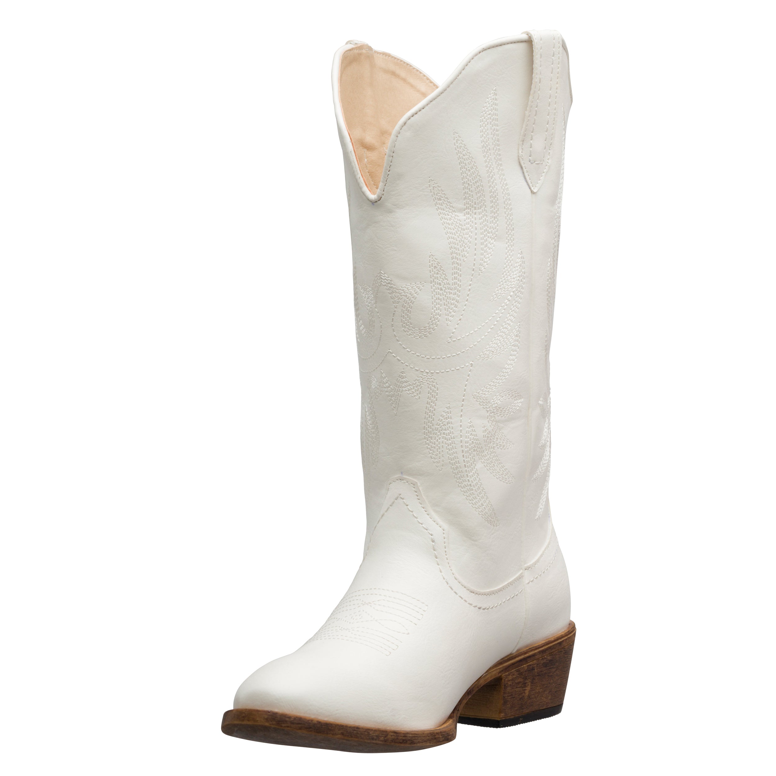 White round cheap toe boots